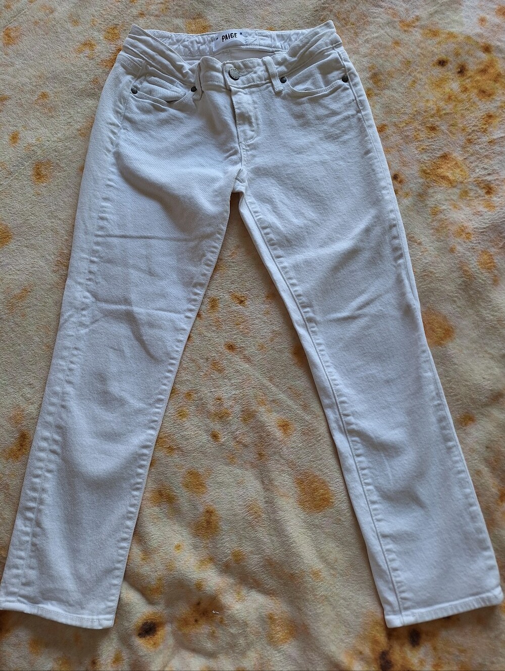 PAIGE Abbot Kinney Crop Jeans White Size 26 (Fits Size 2-4 / S) Est. Size